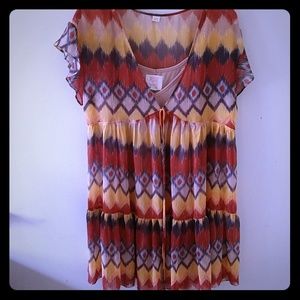 Quiksilver silky tribal dress